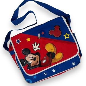 Y2K Disney Mickey Mouse Messenger Book Bag Carry On Bag